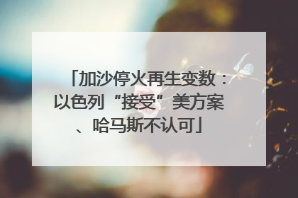 加沙停火再生变数：以色列“接受”美方案、哈马斯不认可