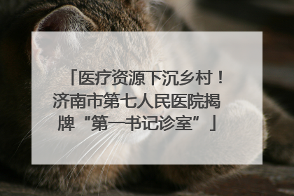 医疗资源下沉乡村！济南市第七人民医院揭牌“第一书记诊室”