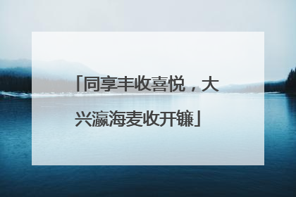 同享丰收喜悦，大兴瀛海麦收开镰