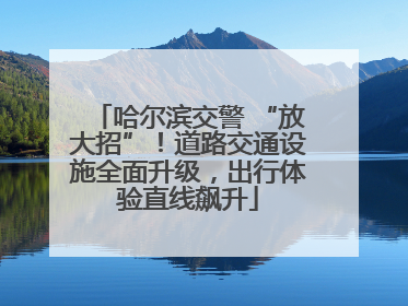 哈尔滨交警 “放大招”！道路交通设施全面升级，出行体验直线飙升