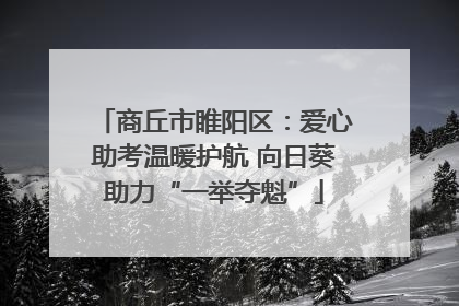 商丘市睢阳区：爱心助考温暖护航 向日葵助力“一举夺魁”
