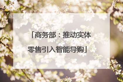 商务部：推动实体零售引入智能导购