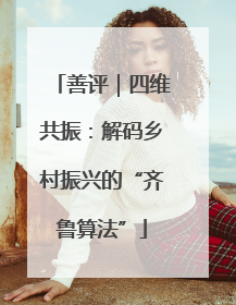 善评｜四维共振：解码乡村振兴的“齐鲁算法”
