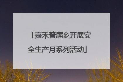 嘉禾普满乡开展安全生产月系列活动