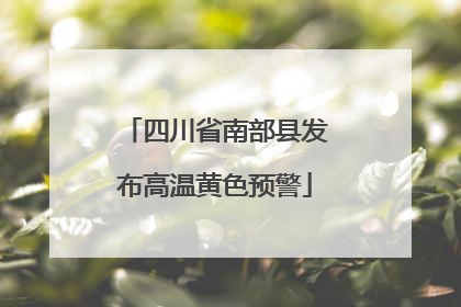 四川省南部县发布高温黄色预警
