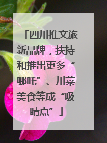 四川推文旅新品牌，扶持和推出更多“哪吒”、川菜美食等成“吸睛点”
