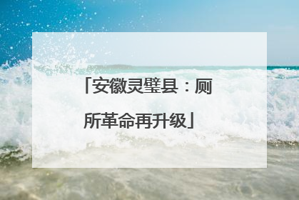 安徽灵璧县：厕所革命再升级