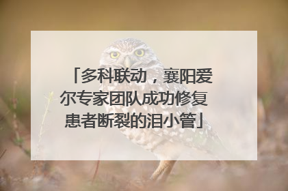 多科联动，襄阳爱尔专家团队成功修复患者断裂的泪小管