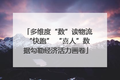多维度“数”读物流“快跑” “喜人”数据勾勒经济活力画卷
