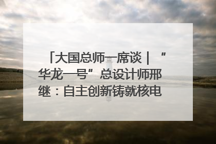 大国总师一席谈｜“华龙一号”总设计师邢继：自主创新铸就核电“国家名片”