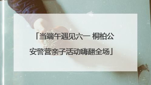 当端午遇见六一 桐柏公安警营亲子活动嗨翻全场