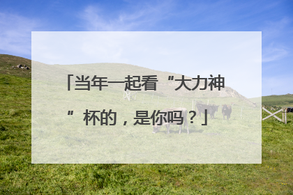 当年一起看“大力神”杯的，是你吗？