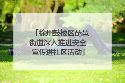 徐州鼓楼区琵琶街道深入推进安全宣传进社区活动
