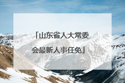 山东省人大常委会最新人事任免