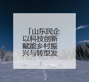 山东民企以科技创新赋能乡村振兴与转型发展 助力共同富裕