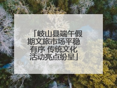 岐山县端午假期文旅市场平稳有序 传统文化活动亮点纷呈
