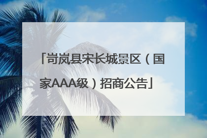 岢岚县宋长城景区（国家AAA级）招商公告