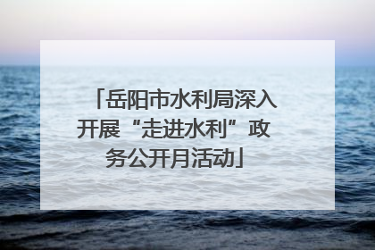岳阳市水利局深入开展“走进水利”政务公开月活动