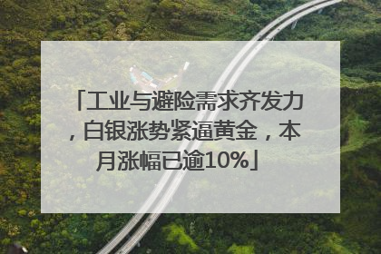 工业与避险需求齐发力，白银涨势紧逼黄金，本月涨幅已逾10%