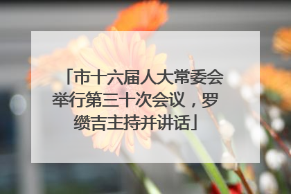 市十六届人大常委会举行第三十次会议，罗缵吉主持并讲话