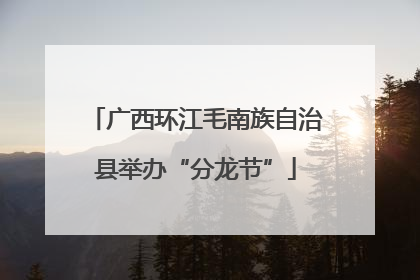 广西环江毛南族自治县举办“分龙节”