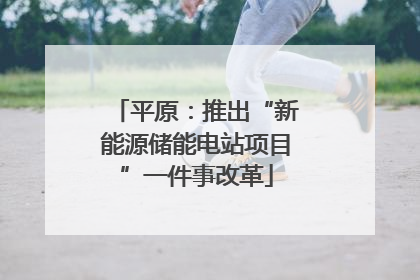 平原：推出“新能源储能电站项目”一件事改革