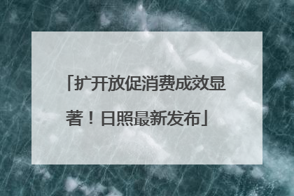 扩开放促消费成效显著！日照最新发布