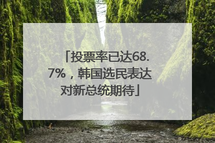 投票率已达68.7%，韩国选民表达对新总统期待