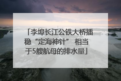 李埠长江公铁大桥插稳“定海神针” 相当于5艘航母的排水量