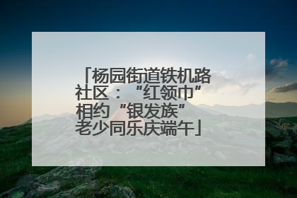 杨园街道铁机路社区：“红领巾”相约“银发族” 老少同乐庆端午
