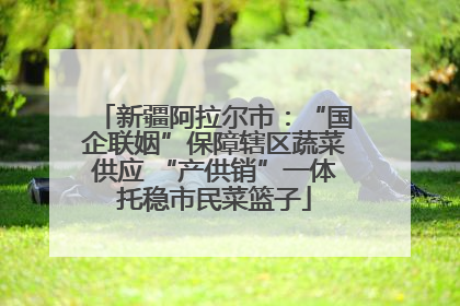 新疆阿拉尔市：“国企联姻”保障辖区蔬菜供应 “产供销”一体托稳市民菜篮子