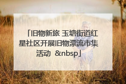 旧物新旅 玉塘街道红星社区开展旧物漂流市集活动   