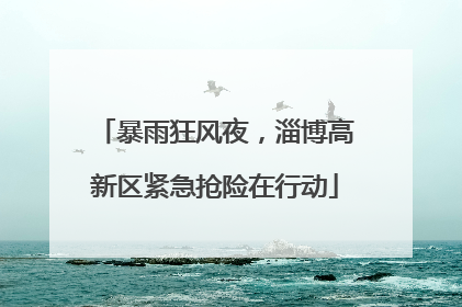 暴雨狂风夜，淄博高新区紧急抢险在行动