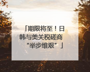 期限将至！日韩与美关税磋商“举步维艰”