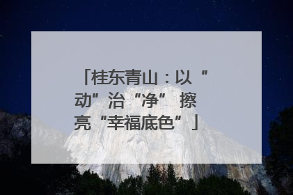 桂东青山：以“动”治“净” 擦亮“幸福底色”