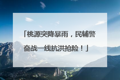 桃源突降暴雨，民辅警奋战一线抗洪抢险！