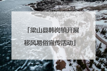 梁山县韩岗镇开展移风易俗宣传活动