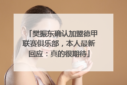 樊振东确认加盟德甲联赛俱乐部，本人最新回应：真的很期待