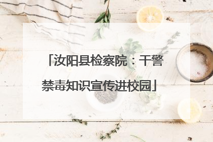 汝阳县检察院：干警禁毒知识宣传进校园
