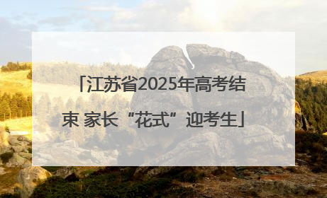 江苏省2025年高考结束 家长“花式”迎考生