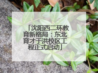 沈阳西二环教育新格局：东北育才于洪校区工程正式启动