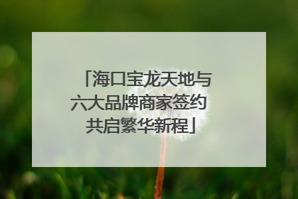 海口宝龙天地与六大品牌商家签约 共启繁华新程