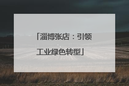 淄博张店：引领工业绿色转型