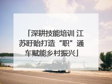 深耕技能培训 江苏盱眙打造“职”通车赋能乡村振兴