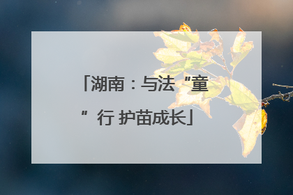 湖南：与法“童”行 护苗成长