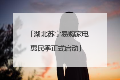 湖北苏宁易购家电惠民季正式启动