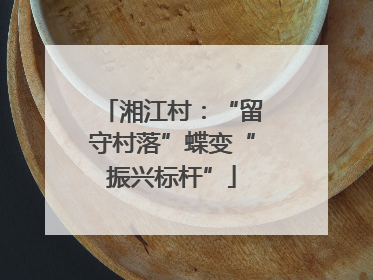 湘江村：“留守村落”蝶变“振兴标杆”