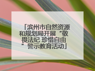 滨州市自然资源和规划局开展“敬畏法纪 珍惜自由”警示教育活动