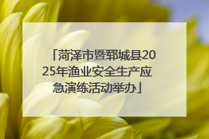 菏泽市暨郓城县2025年渔业安全生产应急演练活动举办