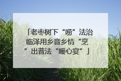 老枣树下“唠”法治 临泽用乡音乡情“烹”出普法“暖心宴”